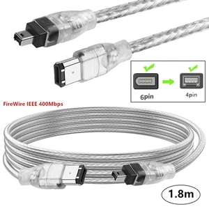 IEEE 1394 Firewire 400 6Pin to 4Pin DV Digital Camera Cable for Camcorder Sony - Picture 1 of 5