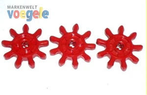 LEGO® Technik TECHNIC 3 Zahnräder, Zahnrad aus den 70er Jahren 3 Stück rot - Bild 1 von 1