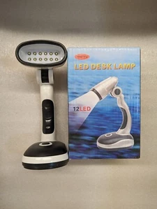 LED Desk Lamp Portable 12Bulb Battery Operated Light Laptop Computer Home Office - Picture 1 of 9
