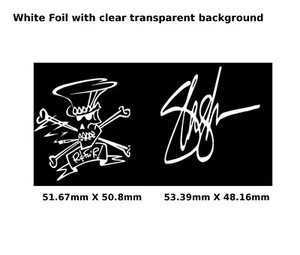 Calcomanía de cabeza de guitarra Gibson Slash restauración tobogán de agua logotipo 190w - Imagen 1 de 1