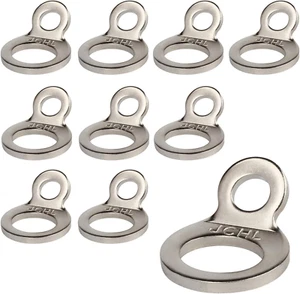 10 Pack Tie Down Anchor Strapping Hooks Strap Rings for Dirt Bike ATV Truck - Picture 1 of 9