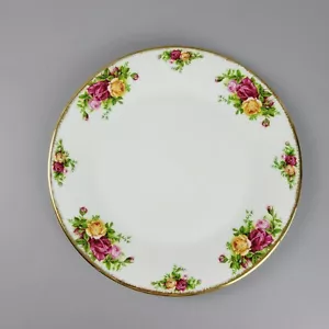 Royal Albert FLAT EDGE Old Country Roses Round Cake Dinner Plate 10" England - Picture 1 of 9