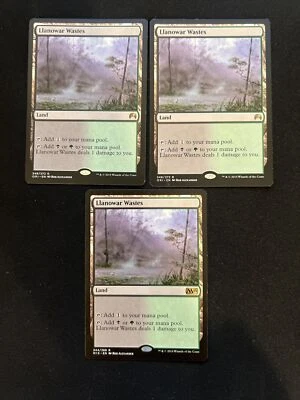 X3 Llanowar Wastes Land MTG Magic Origins LP Rare Ships With Toploader - Image 1 of 2