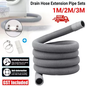 1/2/3M Washing Machine Dishwasher Drain Waste Hose Extension Pipe Sets Universal - Picture 1 of 15