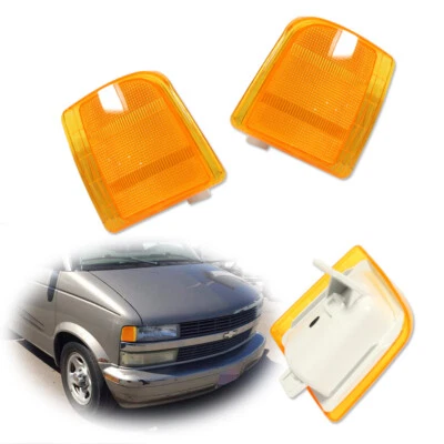 Par de luces de señalización laterales de estacionamiento de esquina delantera ámbar para camioneta Chevy Safari 1995-2005 Foto 1 de 4