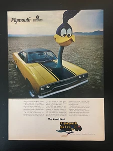 1969 Chrysler Plymouth Road Runner 2 Door Hardtop Automobile Magazine Print Ad - Picture 1 of 1