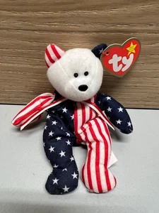 TY Teenie Beanie Baby Spangle The Bear Rare McDonalds 1999 - Imagen 1 de 3