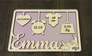 Quadretto Nascita Personalizzato Gadgets  Bimba/Bimbo - Foto 1 di 1