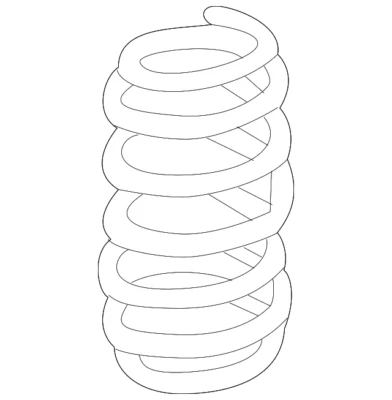 Genuine Toyota 2011-2014 Sienna Coil Spring (Left or Right Rear) (48231-08011) - Image 1 of 2