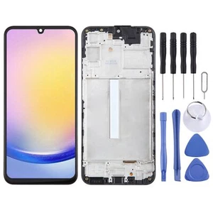 Für Samsung Galaxy A25 A256B Display Full TFT LCD mit Rahmen Ersatzteil Schwarz - Picture 1 of 5