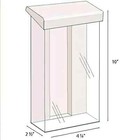 3 Pack Outdoor Brochure Holder Tri-Fold Flyer Box Clear Acrylic AZM Display