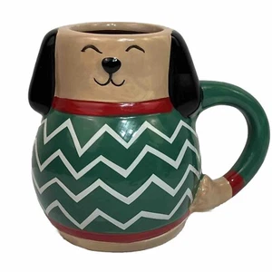 Keramik Hund Pullover Tasse Winter Weihnachten Urlaub Kaffee Tee Tasse - Bild 1 von 8
