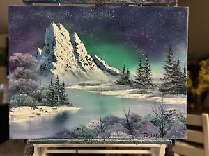 Original Oil Painting 18x24 “Twilight Mount” Art/Landscape (Bob Ross Style)
