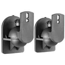 Paar schwarz Wandhalterung Universal Stereo kleine Lautsprecher Halterungen schwenkbar & neigbar