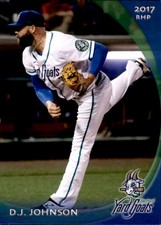 2017 Hartford Yard Goats Update Grandstand #1 D.J. Johnson Beaverton Oregon Card