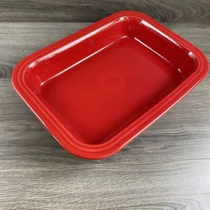 Fiesta Red Rectangle Baking Casserole Dish Cake Pan Fiestaware HLC - Picture 1 of 12