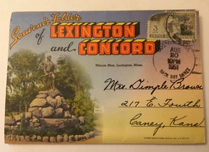 Lexington & Concord Minute Man MN Souvenir Book Postcard Folder 18 Color Picture - Picture 1 of 11
