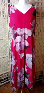 M&Co Size 18 BNWT £45 Pink Floral Summer Dress Formal Occasion Party - Picture 1 of 10