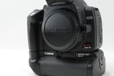[EXC+5] Canon EOS Kiss Digital N 350D Digital Camera Body + BATTERY GRIP BG-E3 - Image 1 of 4