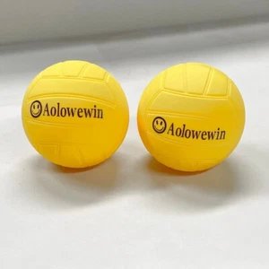 Aolowewin Spike Round Net Game Balls, Replacement Balls, Yellow 3.5-inch 2-Pack - Picture 1 of 7