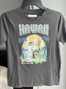 Abercrombie Kids Girls T-Shirt Size 11/12 Disney Lilo Stitch Hawaii Island Time - Picture 1 of 5