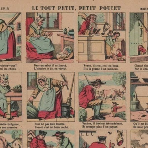 Le tout petit, petit poucet - Imagerie d'Epinal Pellerin - Gravure de presse - Picture 1 of 2