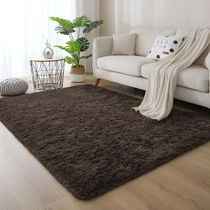 Shaggy Fluffy Area Rug Anti Skid Living Room Bedroom Carpet Ultra Soft Floor Mat - Picture 1 of 7