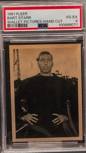 Bart Starr 1961 Fleer Hand Cut Wallet Pictures PSA 4 Packers RARE - Bild 1 von 1