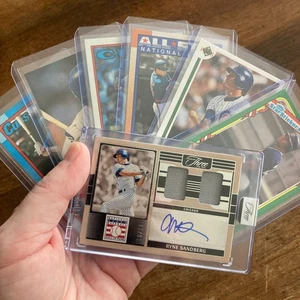 Ryne Sandberg Pack, 2025 Panini Three & Two Hall of Fame Jersey Auto /32 Vtg Lot - Picture 1 of 8