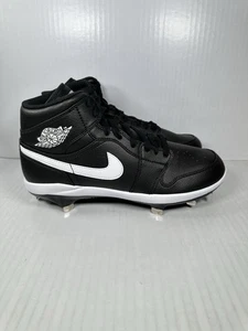 Botín de béisbol talla 9 Nike Air Jordan 1 retro de metal AV5355-001 para hombre negro blanco - Imagen 1 de 8