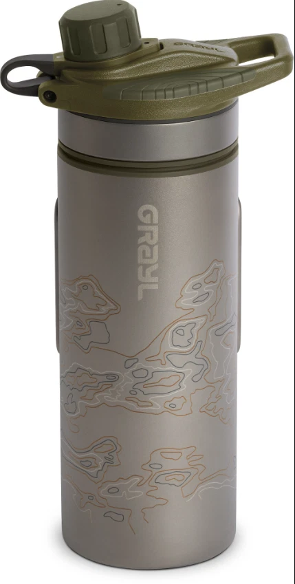 Botella purificadora y filtro de agua Grayl GeoPress Ti - 24 fl. OZ - Agua pura rápida Foto 1 de 1