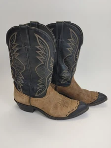 Laredo zweifarbig braun schwarz Leder Western Cowboystiefel Herren 10,5 D 2680 - Bild 1 von 17