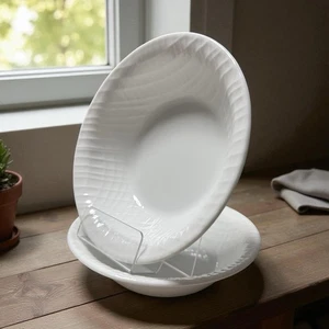 Corelle LINEN WEAVE Soup & Cereal Bowls EUC | Set of 2 - Picture 1 of 9