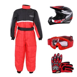 ZORAX ZOR-X19 Kids Motocross Helmet Motorcycle Child Race Suit Gloves Goggles - Picture 1 of 24