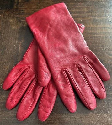 Guantes grandes de cuero negros forrados de cachemir con pantalla táctil EZ Lands' End para mujer Foto 1 de 4