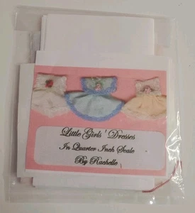 Dollhouse Mini Little Girls' Dresses 1/4" Scale - Picture 1 of 3