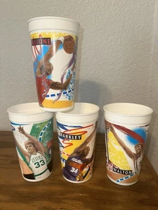 1983 Lot- 4 McDonalds Cups Larry Bird Bill Walton Charles Barkley Carl Malone - Picture 1 of 2