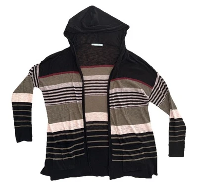 Maurice’s XXL Cárdigan con Capucha Frente Abierto Suéter Chaqueta Sudadera Rayas Usado en Excelente Condición Foto 1 de 4
