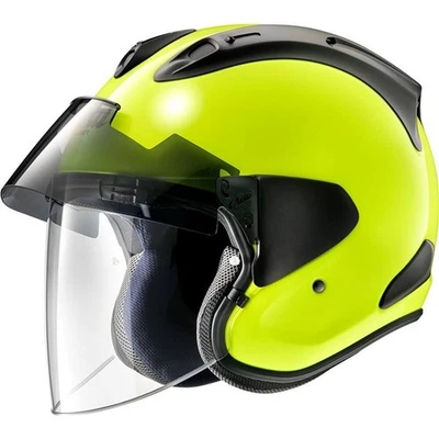 Arai Ram-X Open Face Motorcycle Helmet | Flo Yellow | Snell M2020 Certified - Image 1 of 4