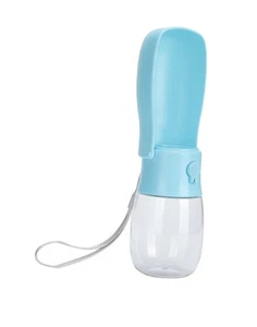 Malsipree Teal Blue Portable Dog Puppy Travel Water Bottle Drinking Feeder. - Picture 1 of 4