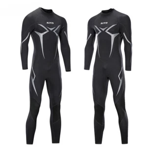 3MM Neoprene Wetsuit Men Scuba Diving Full Suit Wear Surfing One Piece Set - Picture 1 of 24