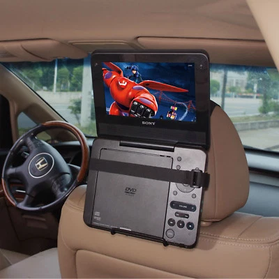 TFY Car Headrest Mount Holder for Standard (Laptop Style) Portable DVD Player - Image 1 of 4