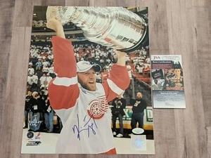 Archivo de fotos firmado por Kirk Maltby 11x14 certificado de autenticidad JSA Red Wings 2008 Stanley Cup 08 SC - Imagen 1 de 5