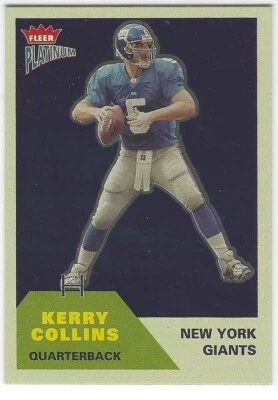 2002 Fleer Platinum Kerry Collins Platinum Finish Parallel SP #'d /100 #113 - Image 1 of 2