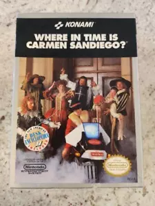 WHERE IN TIME IS CARMEN SANDIEGO NES Box and Game - Picture 1 of 4