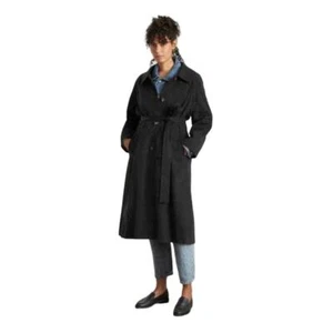 Everlane The Gathered Drape Trench Coat Belted Single Breasted Button Front Sz S - Picture 1 of 11