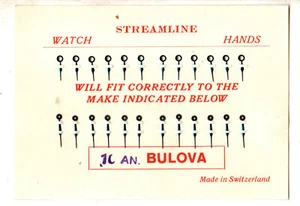 Reloj de colección de lote antiguo manecillas para Bulova 10 AN negro, precio de un par - Imagen 1 de 1