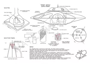 Bob Lazar Sport Model - an A2 sketch inspired by his original drawings - Picture 1 of 2