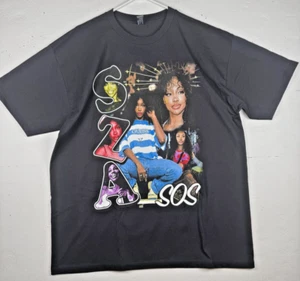 Talla XL - SZA SOS Camiseta Gráfica Retrato Negra - Imagen 1 de 3
