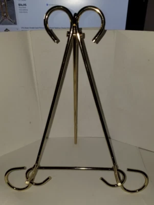 Caballete de latón para interiores del hogar soporte plegable grueso para exhibición de fotos o libros de placas Foto 1 de 2